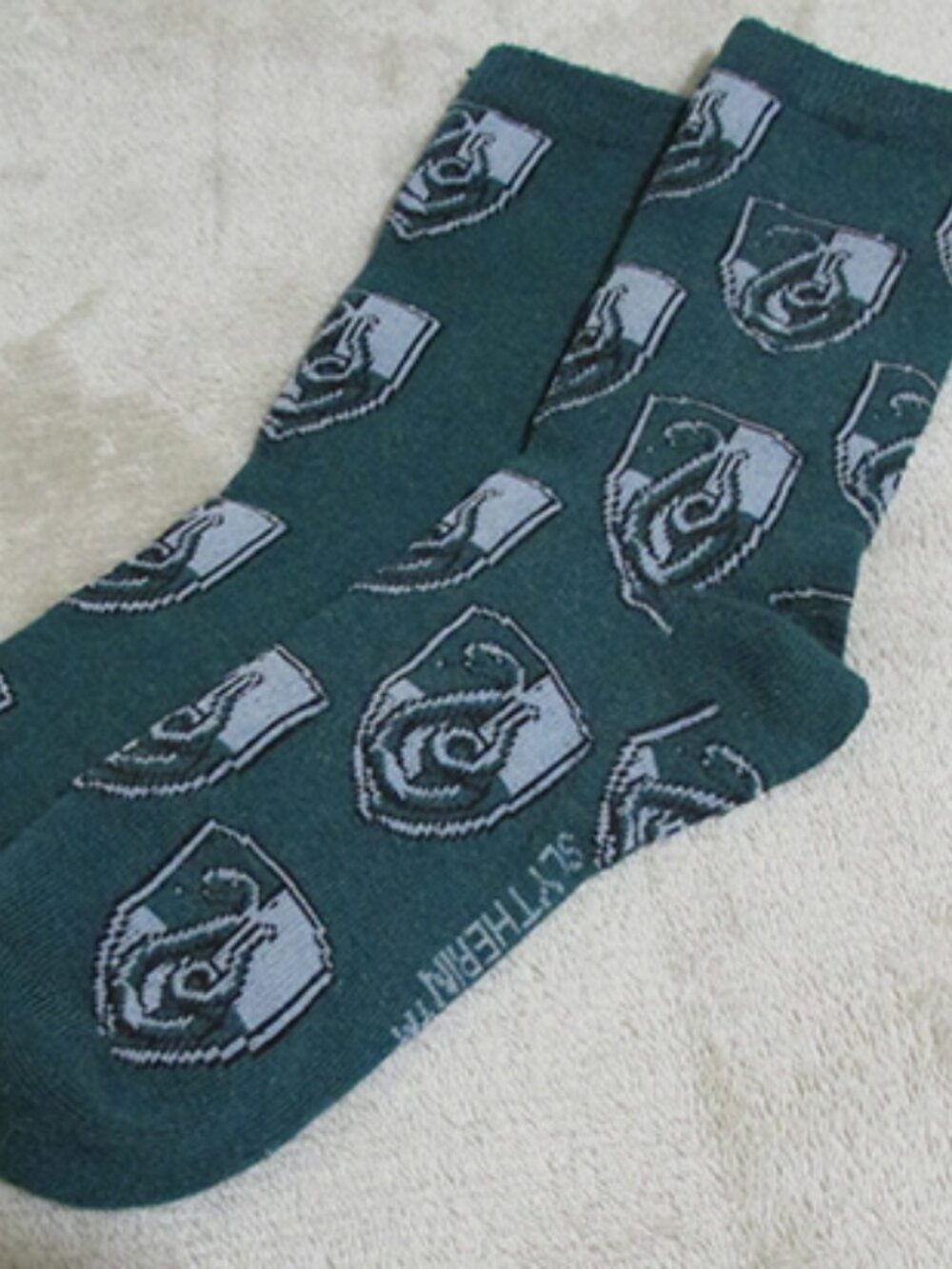 HP Slytherin Dark Green Graphic Socks (H) 0113